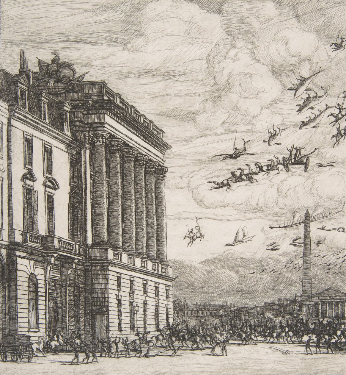 Donanma Bakanlığı Amirallik, Paris, 1865. by Charles Meryon