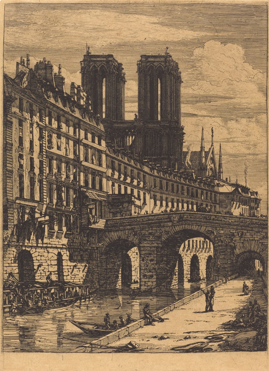Küçük Köprü, Paris by Charles Meryon