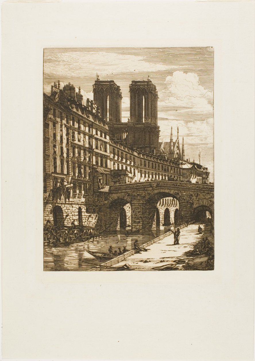 Küçük Köprü, Paris by Charles Meryon