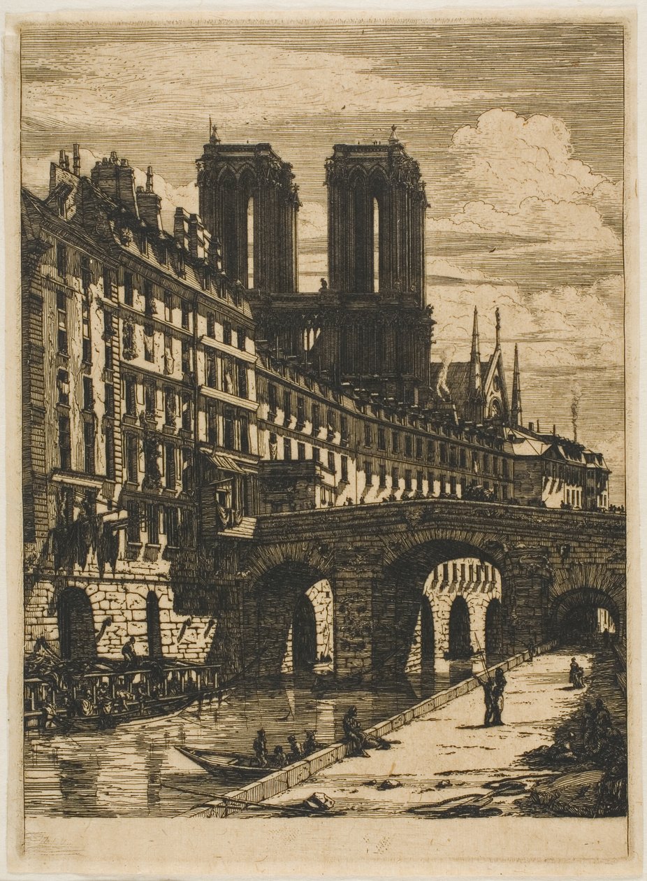 Küçük Köprü, Paris by Charles Meryon