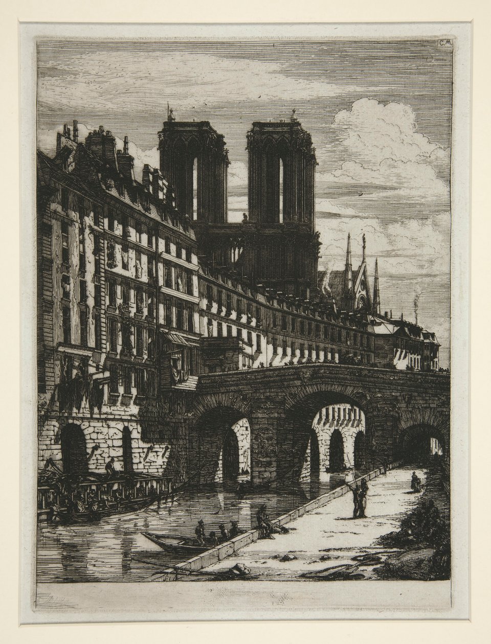 Küçük Köprü, Paris by Charles Meryon