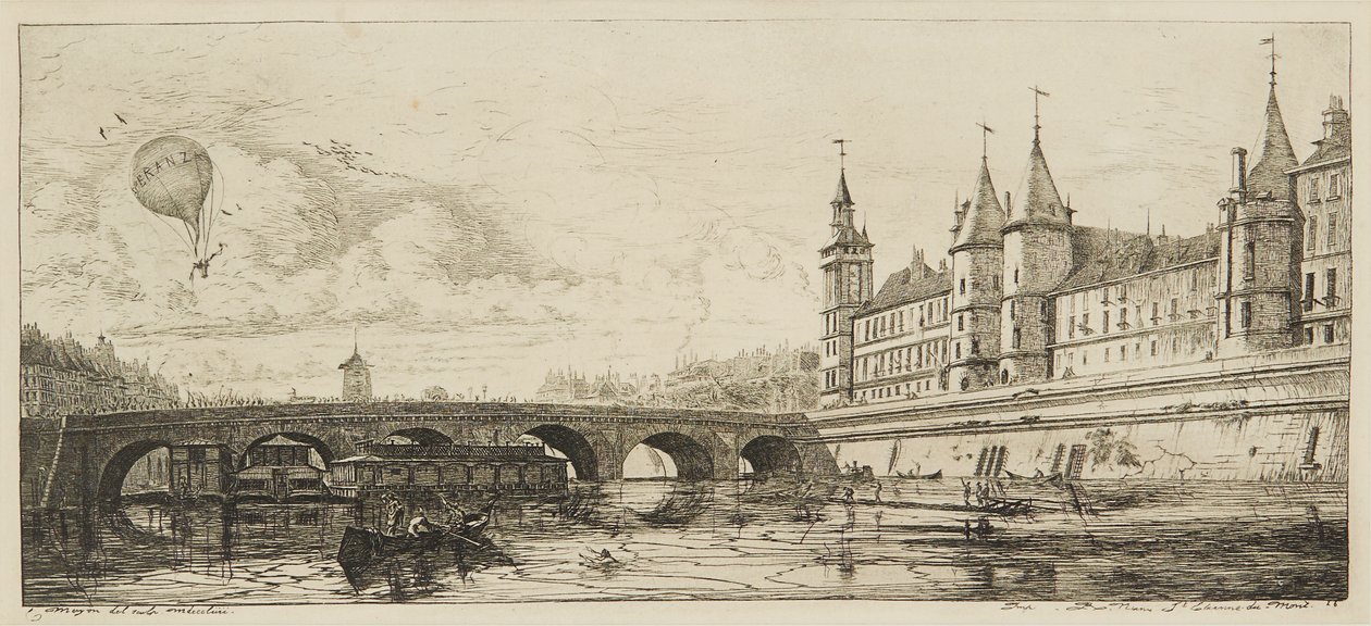 Le Pont-Au-Change (gravür) by Charles Meryon