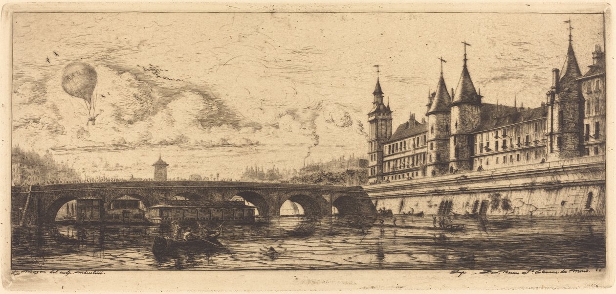 Pont-au-Change, Paris by Charles Meryon