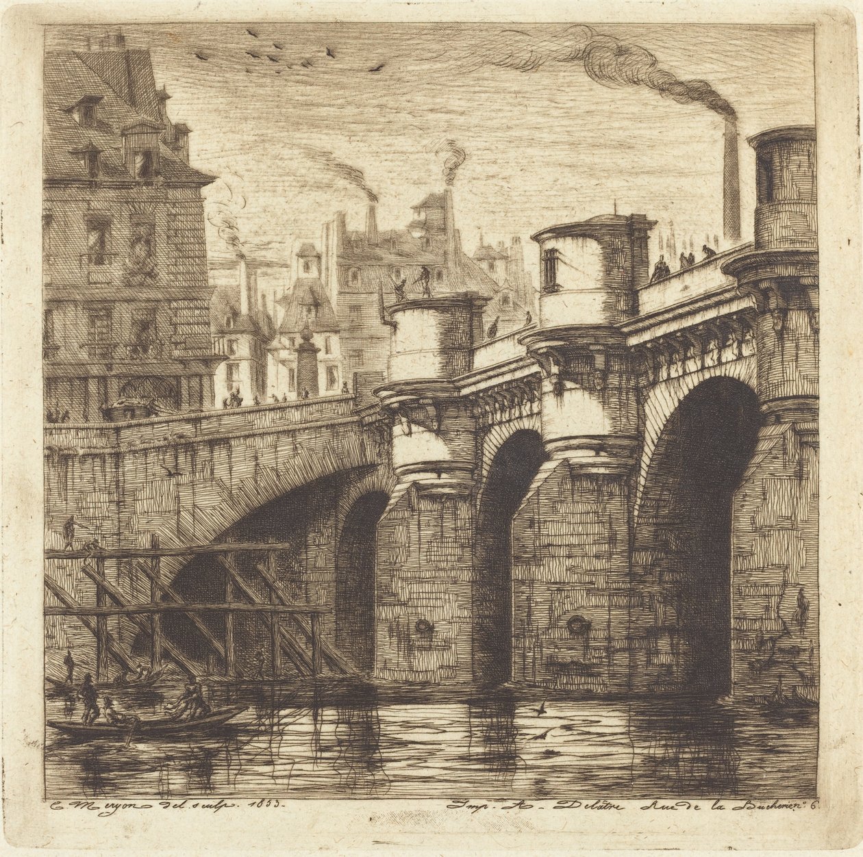Pont Neuf, Paris by Charles Meryon