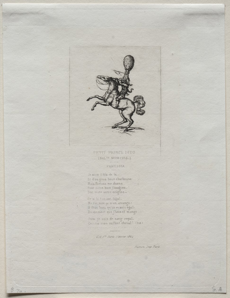 Küçük Prens Dito, 1864. by Charles Meryon