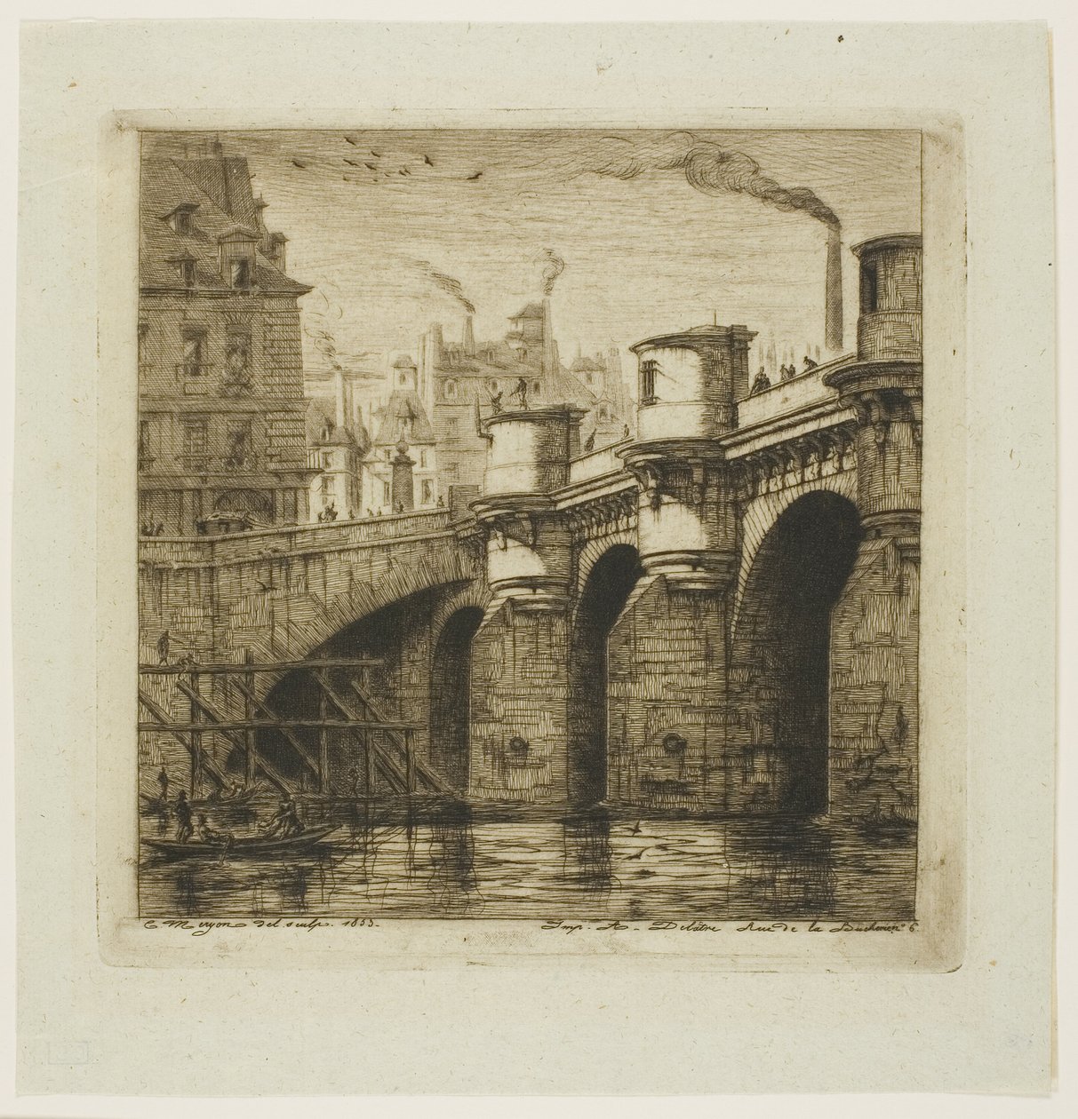 Pont Neuf, Paris by Charles Meryon