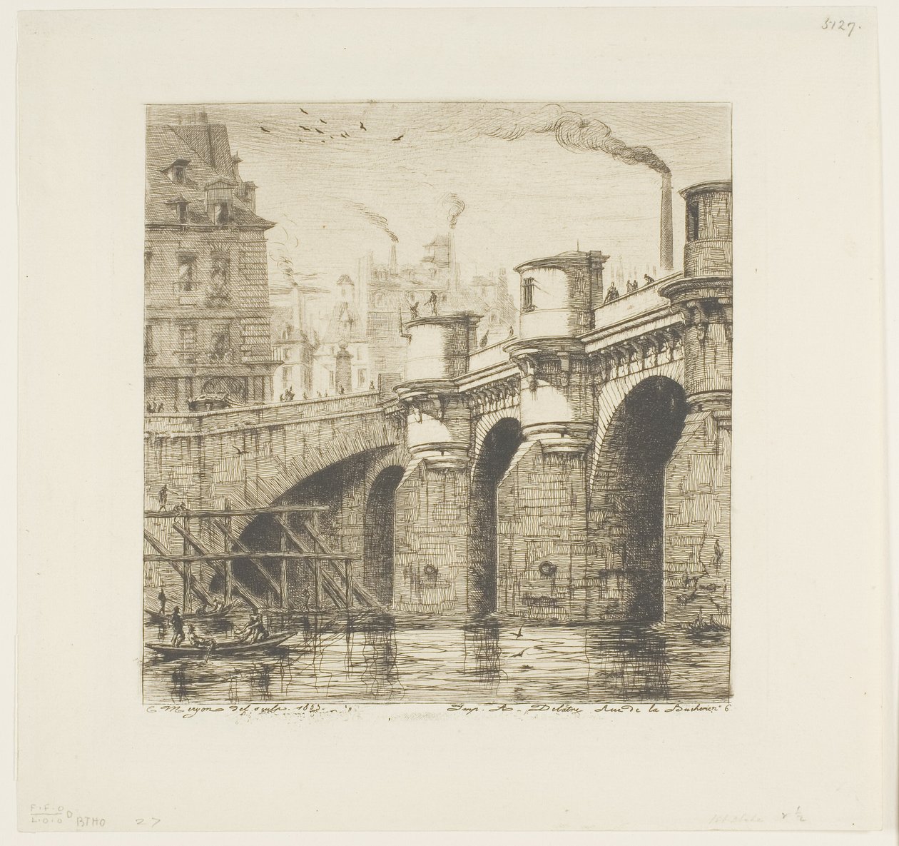 Pont Neuf, Paris by Charles Meryon