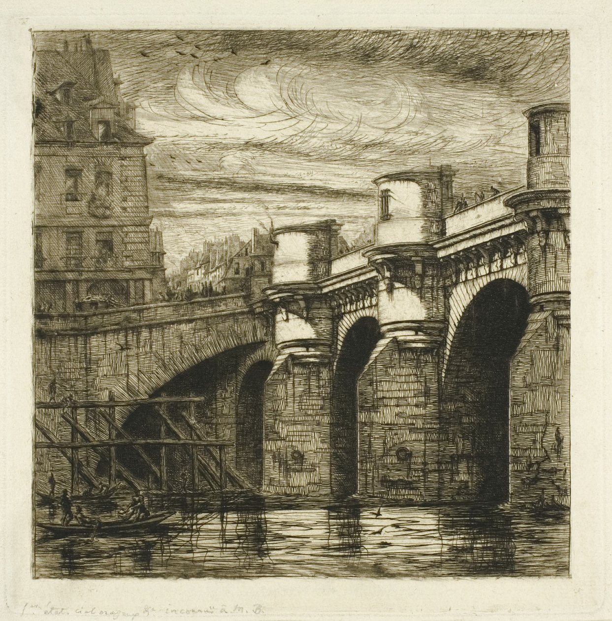 Pont Neuf, Paris by Charles Meryon
