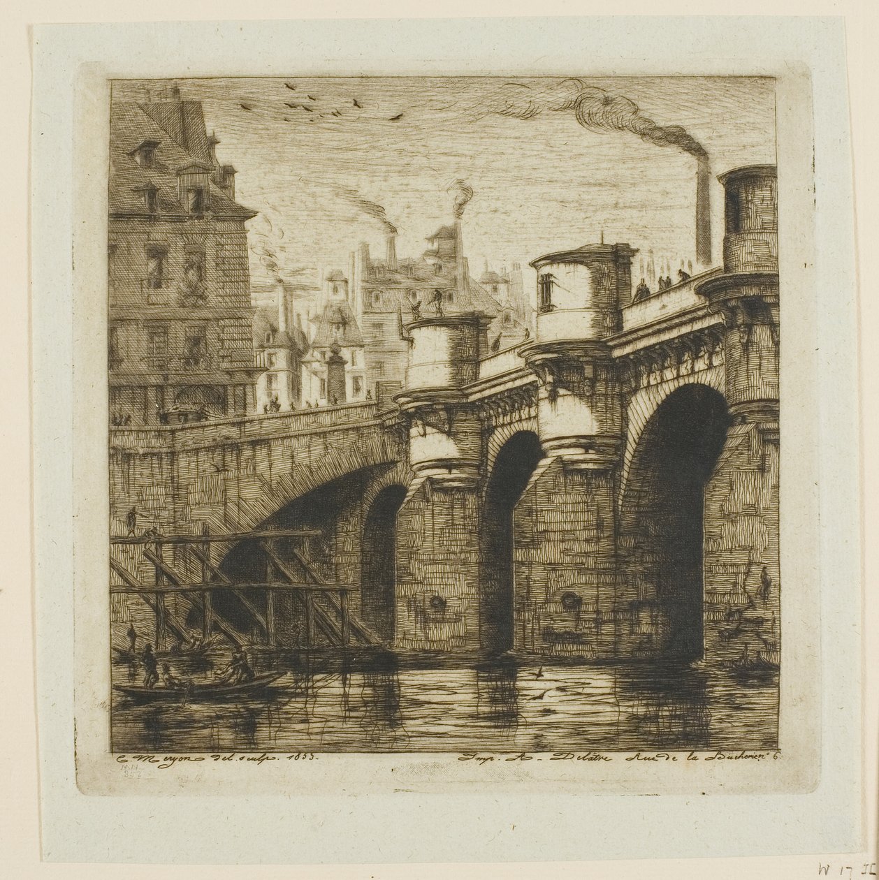 Pont Neuf, Paris by Charles Meryon