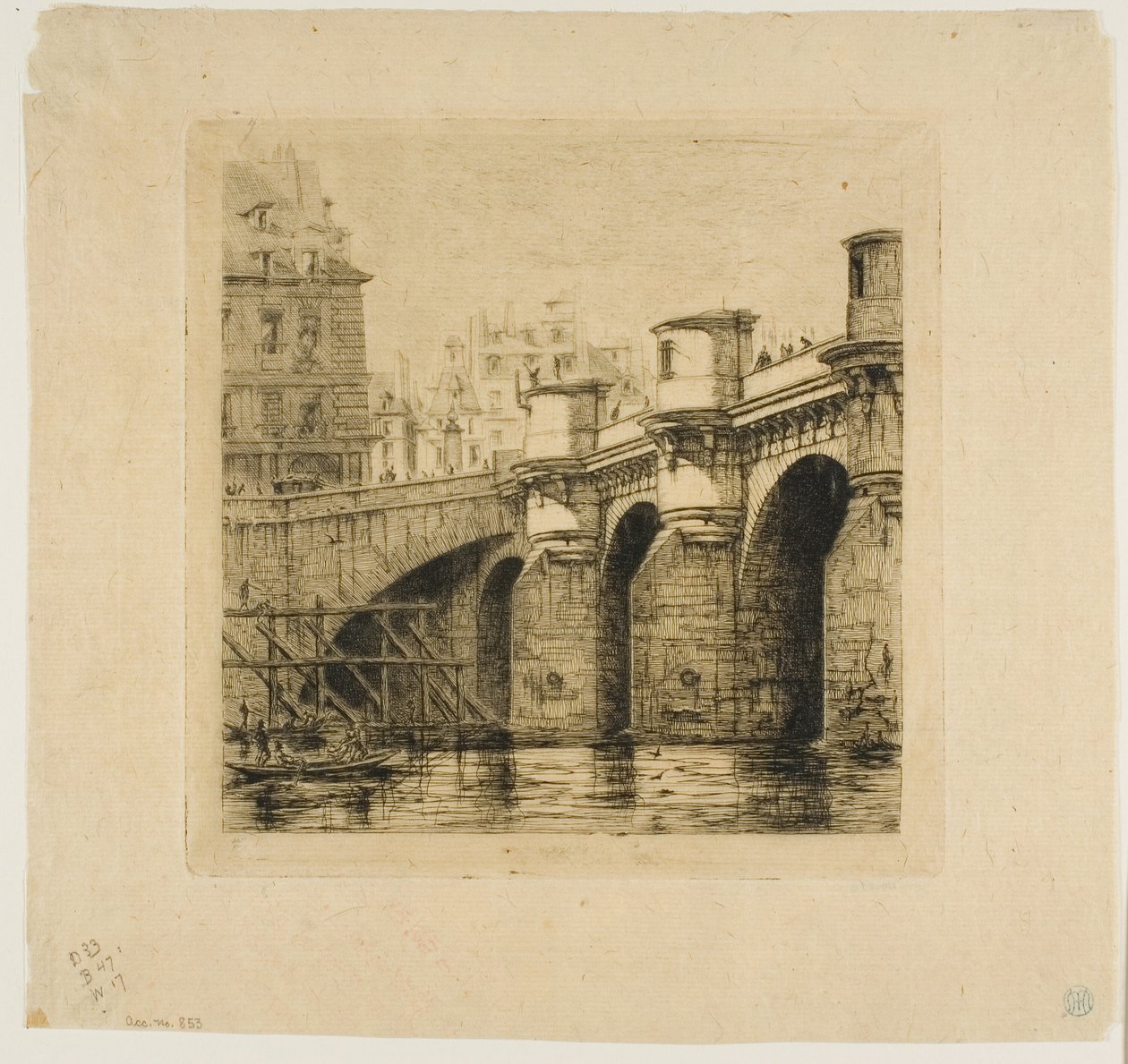 Pont Neuf, Paris by Charles Meryon