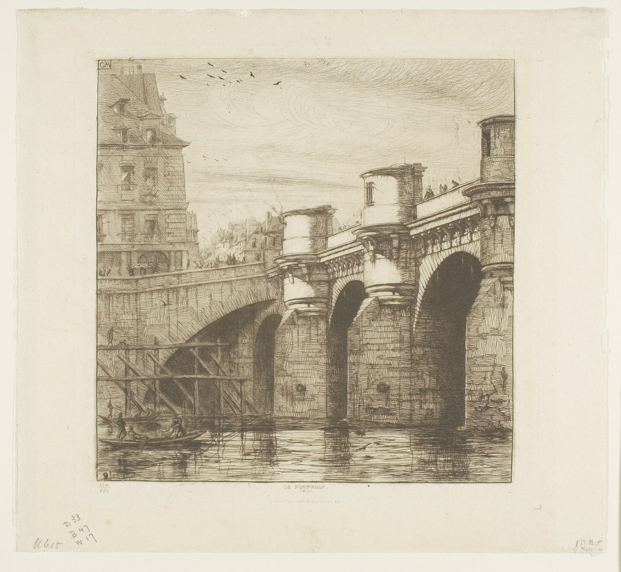 Pont Neuf, Paris by Charles Meryon