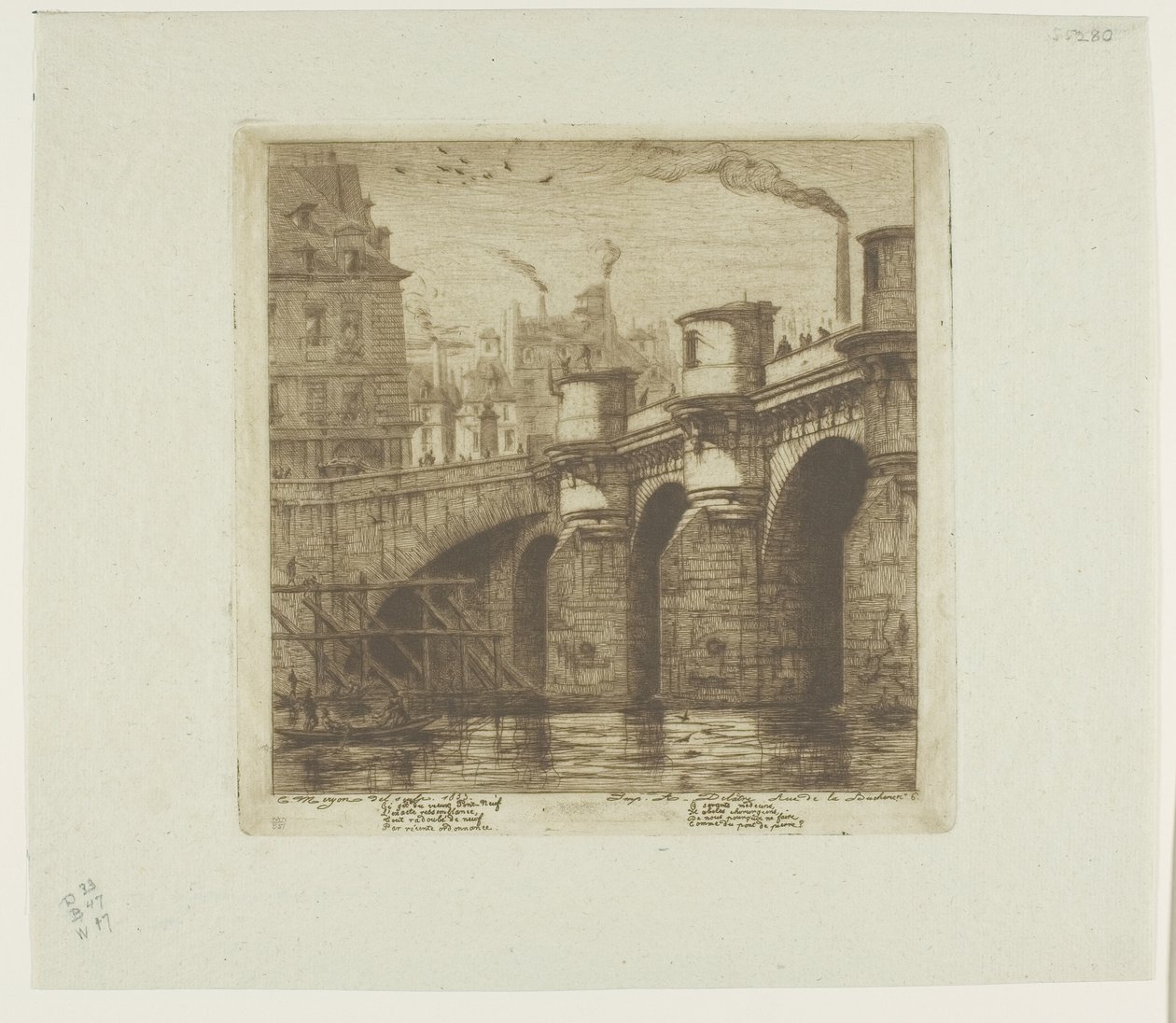 Pont Neuf, Paris by Charles Meryon