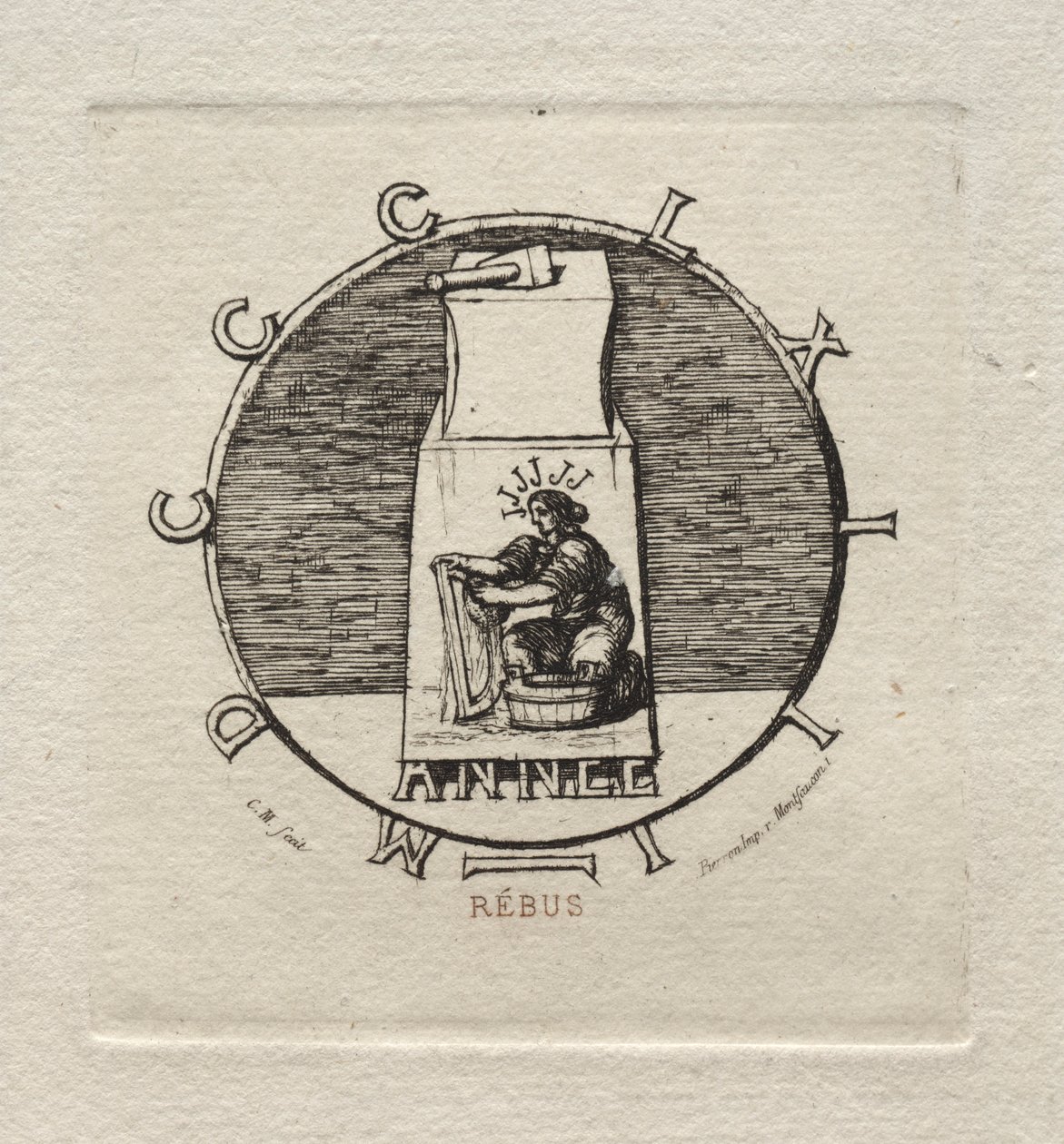 Rebus: İşte 1863 tarihli eski kan davası. by Charles Meryon