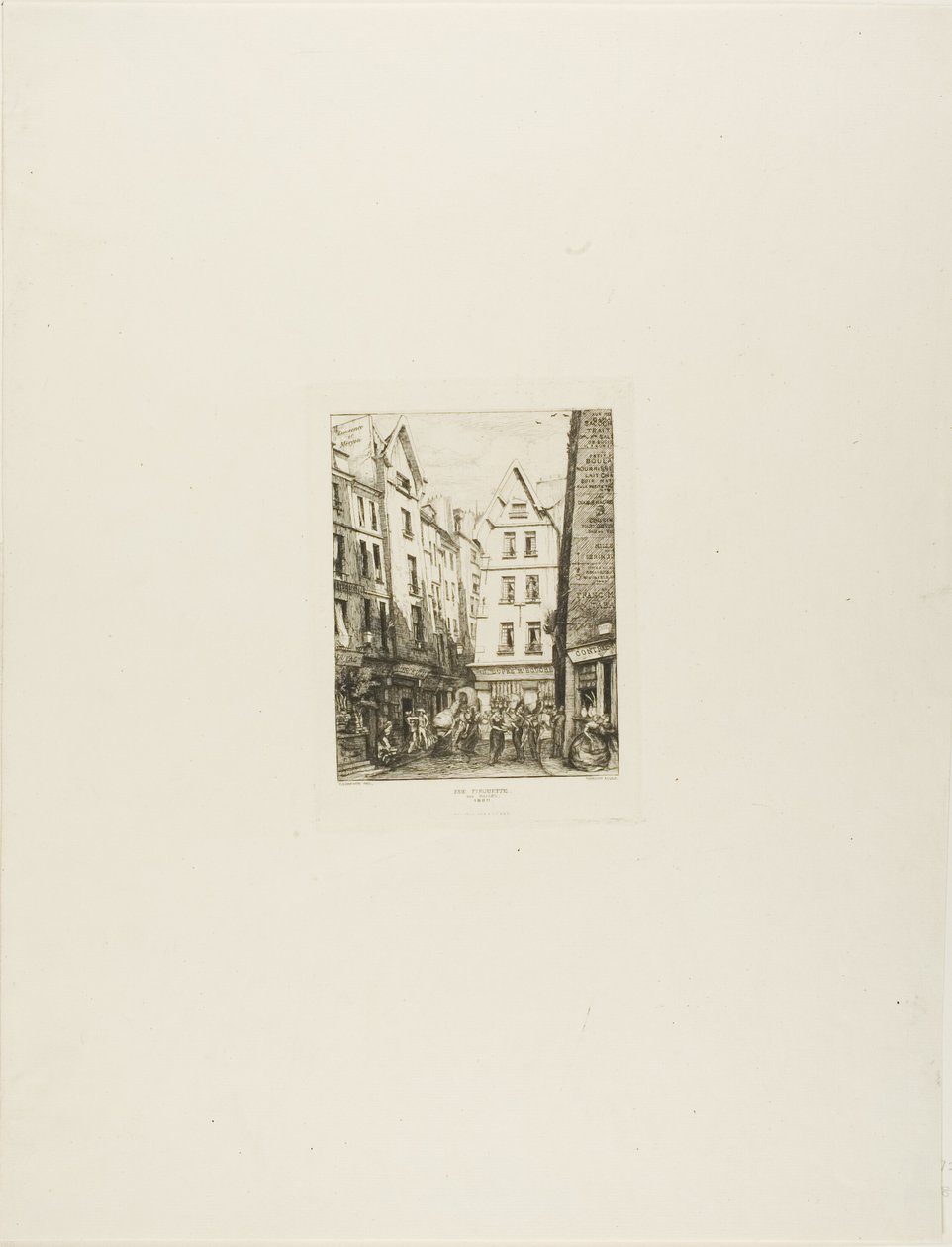 Rue Pirouette, Les Halles, Paris by Charles Meryon