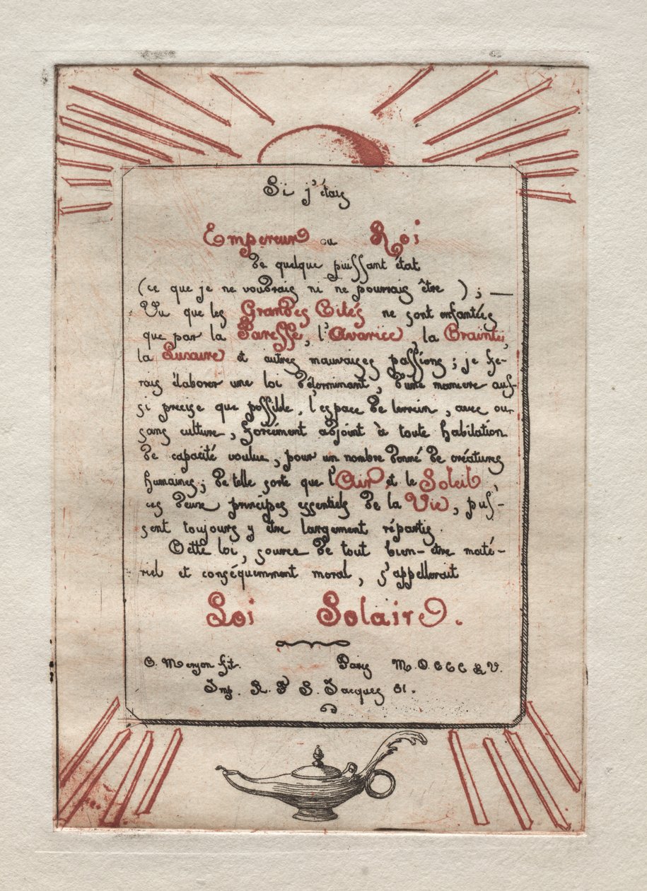 güneş yasası by Charles Meryon