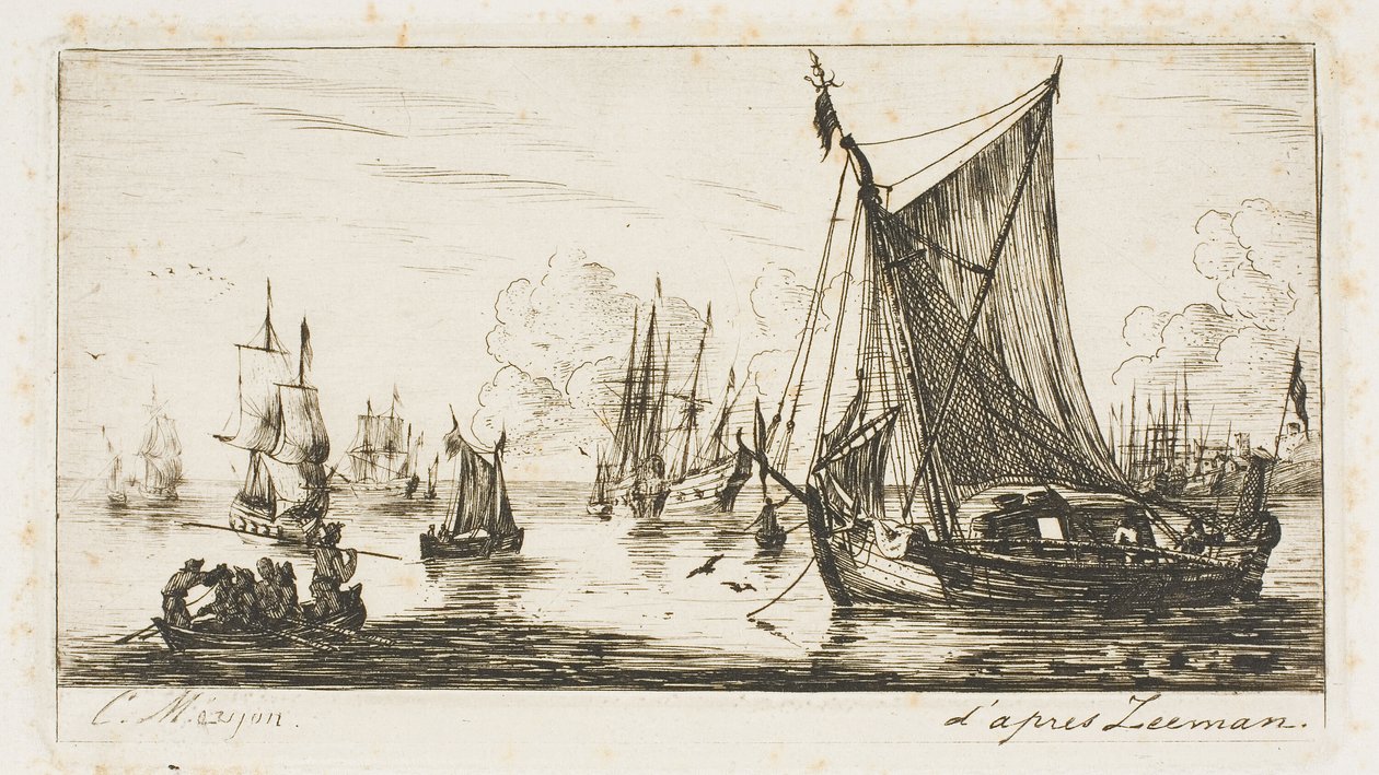 Güney Denizi Balıkçıları by Charles Meryon