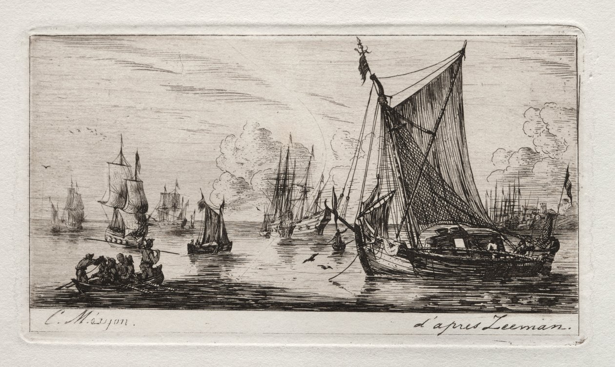 Güney Denizi Balıkçıları by Charles Meryon
