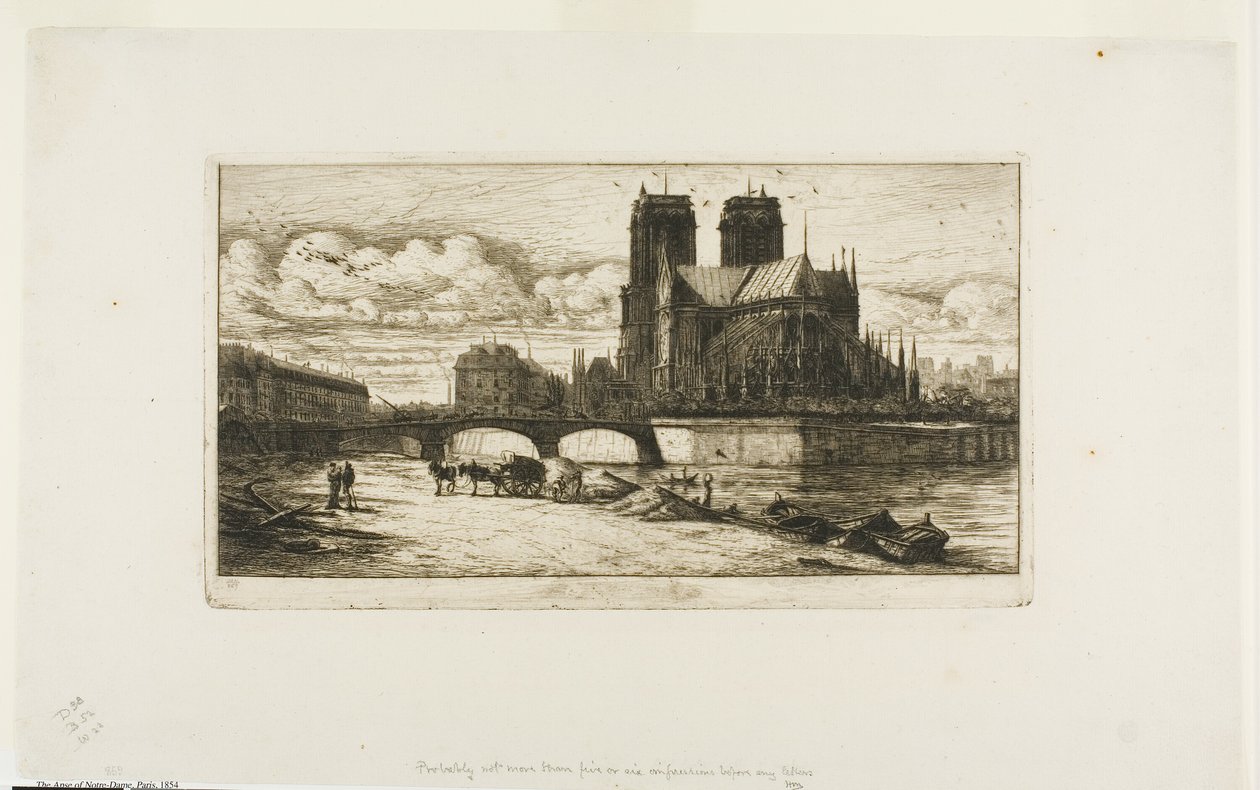 Notre-Dame Apsis, Paris by Charles Meryon