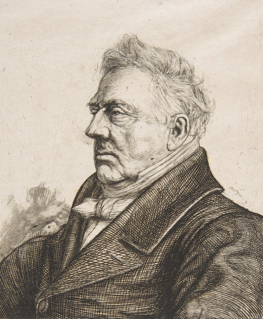 Breton arkeolog Louis Jacques Marie Bizeul, bir fotoğraftan sonra, 1861. by Charles Meryon