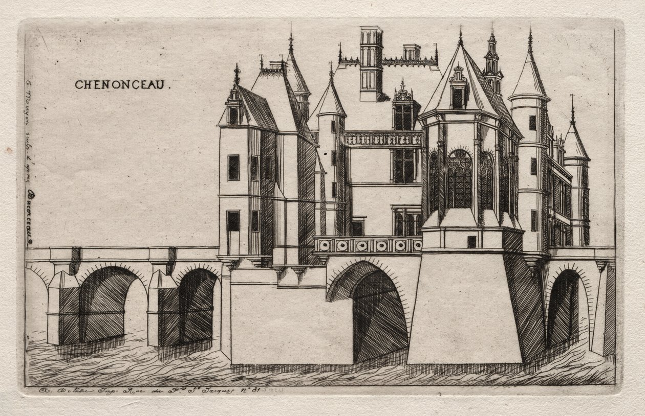 Chenonceau Şatosu by Charles Meryon