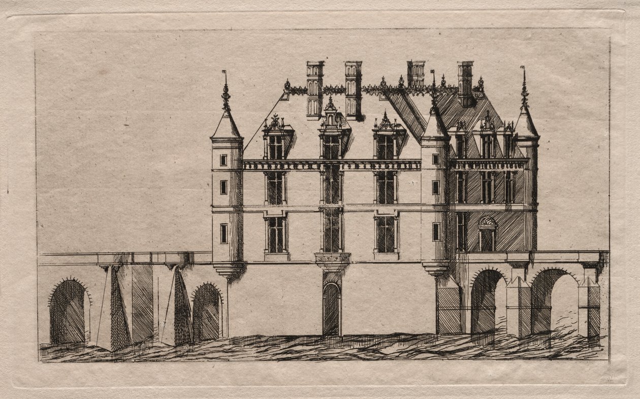 Chenonceau Şatosu by Charles Meryon