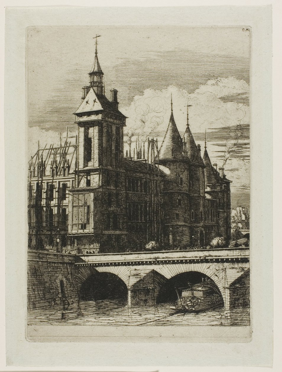 Saat Kulesi, Paris by Charles Meryon