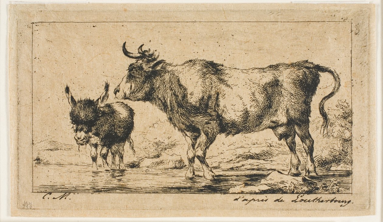 inek ve eşek by Charles Meryon
