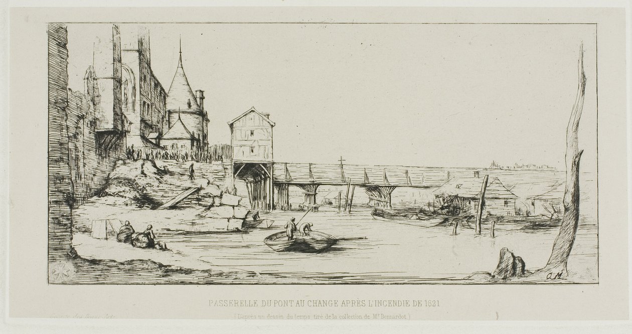 1621 Yangınından Sonra Pont-au-Change, Paris