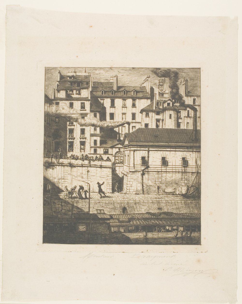Morg, Paris by Charles Meryon