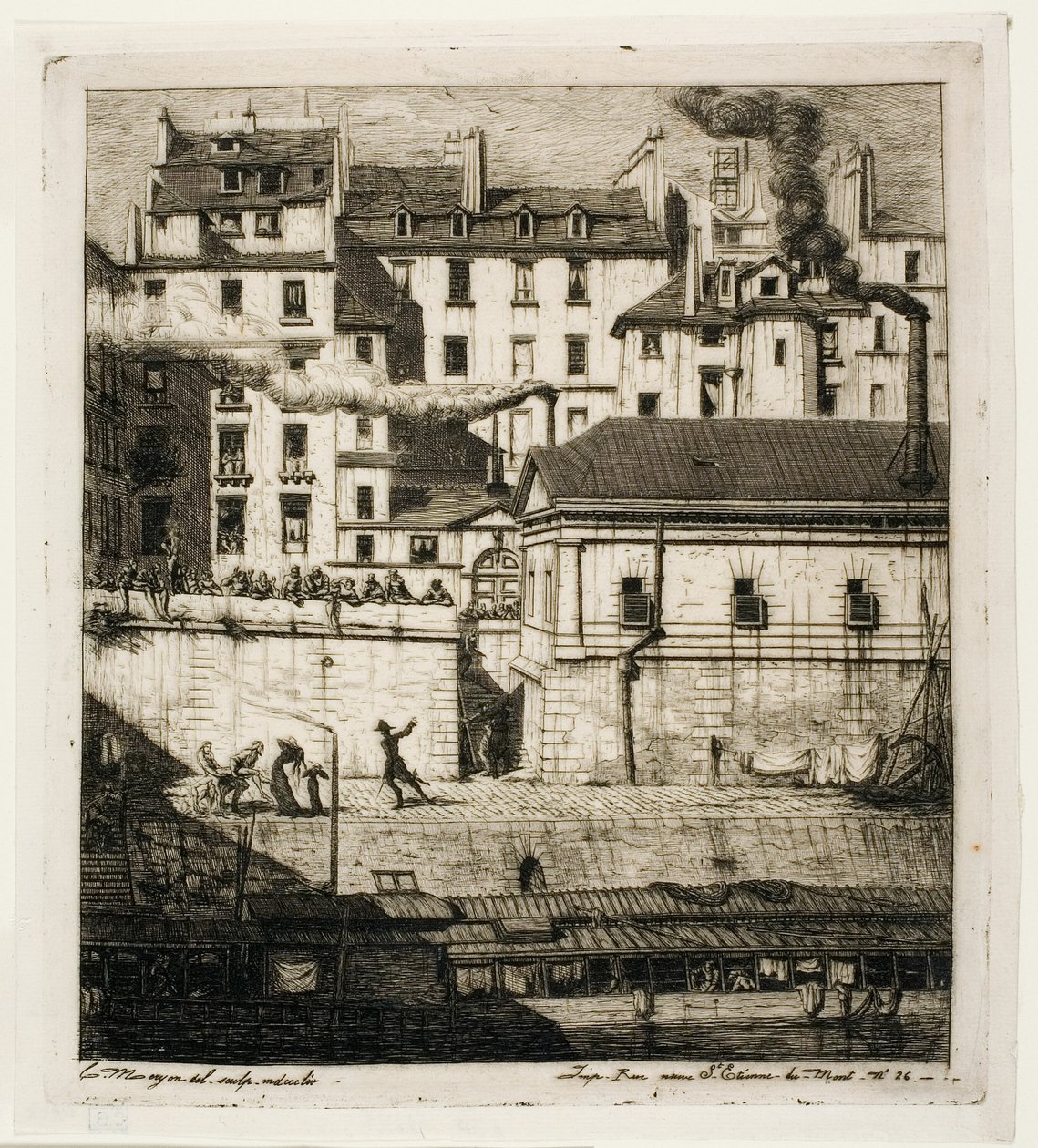 Morg, Paris by Charles Meryon