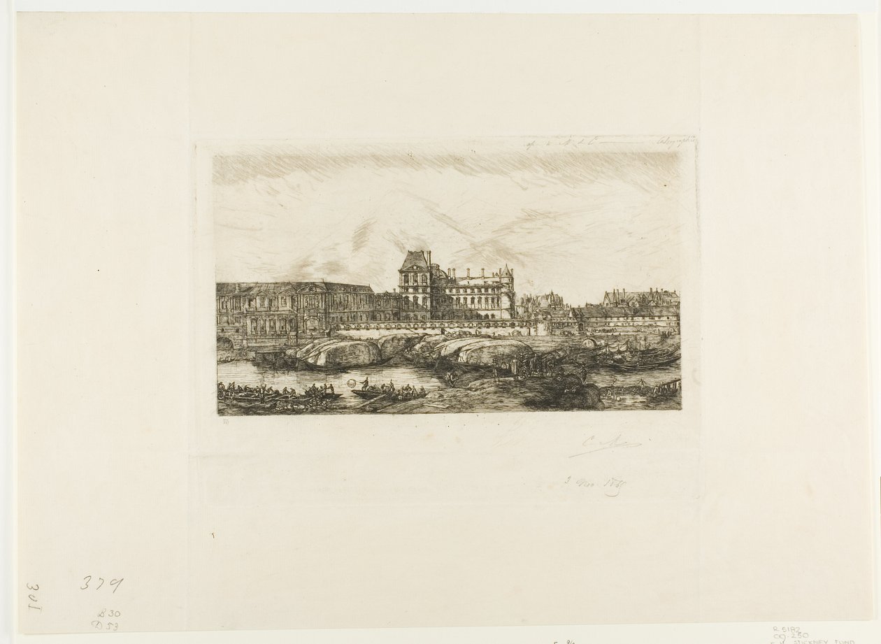 Eski Louvre, Paris, 1651 by Charles Meryon