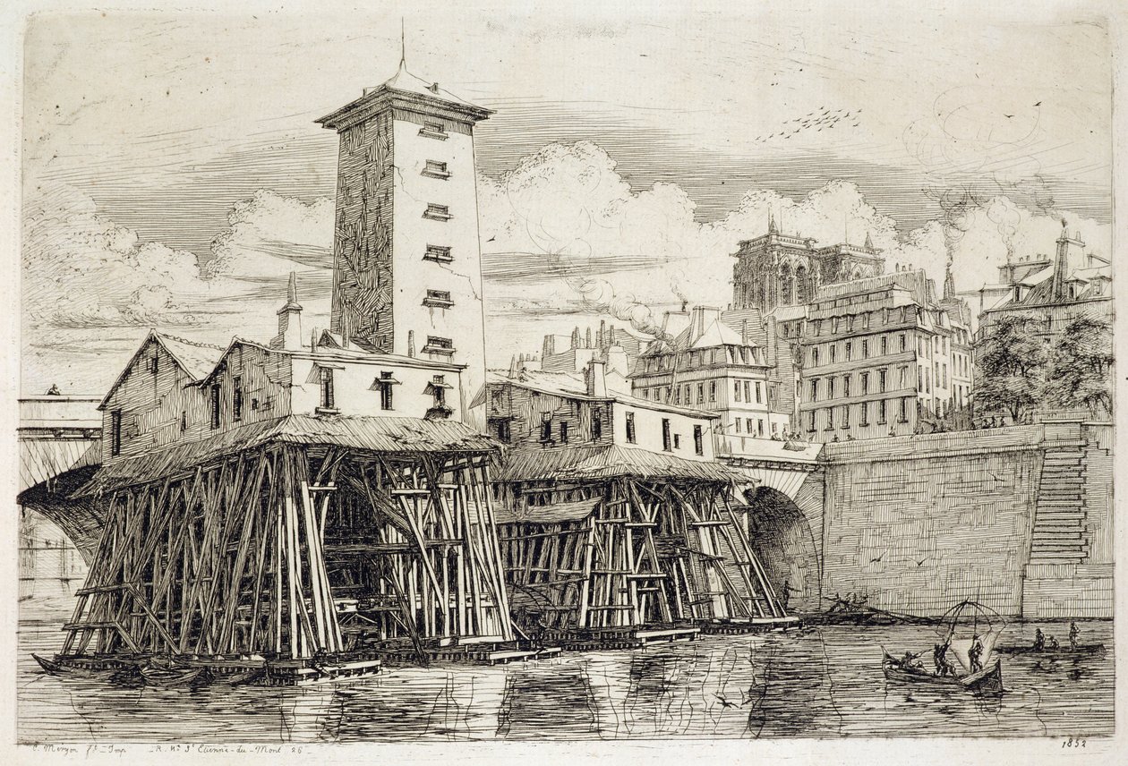 Pompa, Notre Dame by Charles Meryon