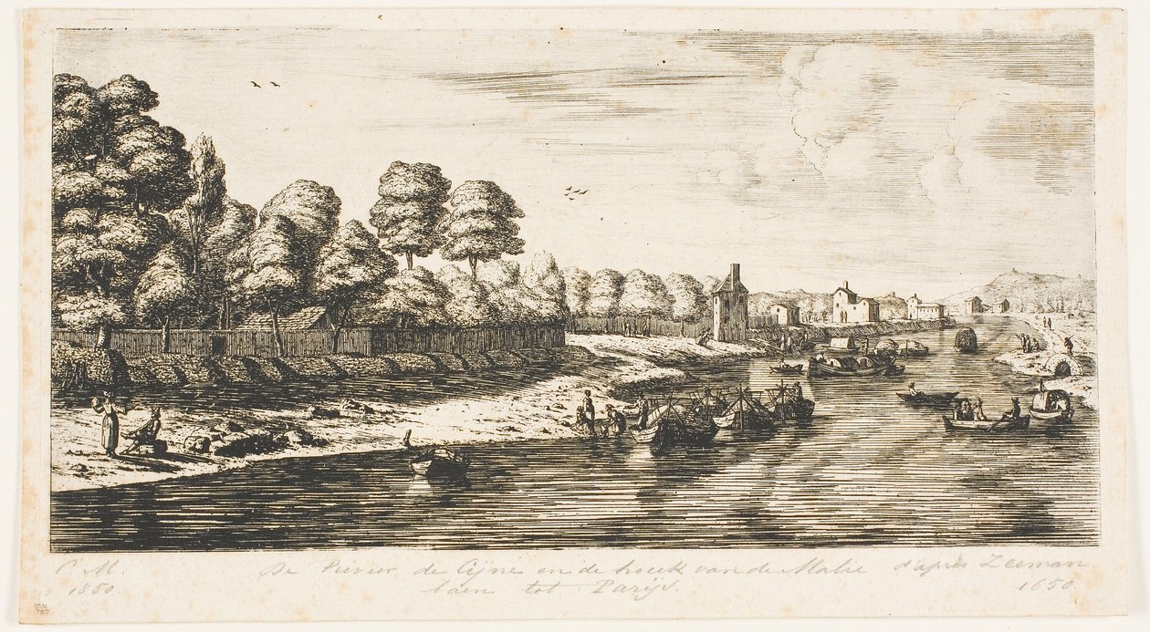 Seine Nehri ve Alışveriş Merkezinin Köşesi, Paris by Charles Meryon
