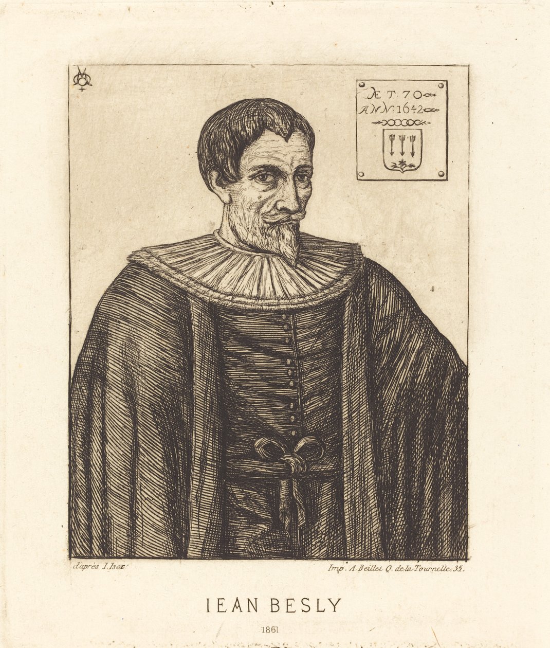 Jean Besly by Charles Meryon after Jaspar Isacsz