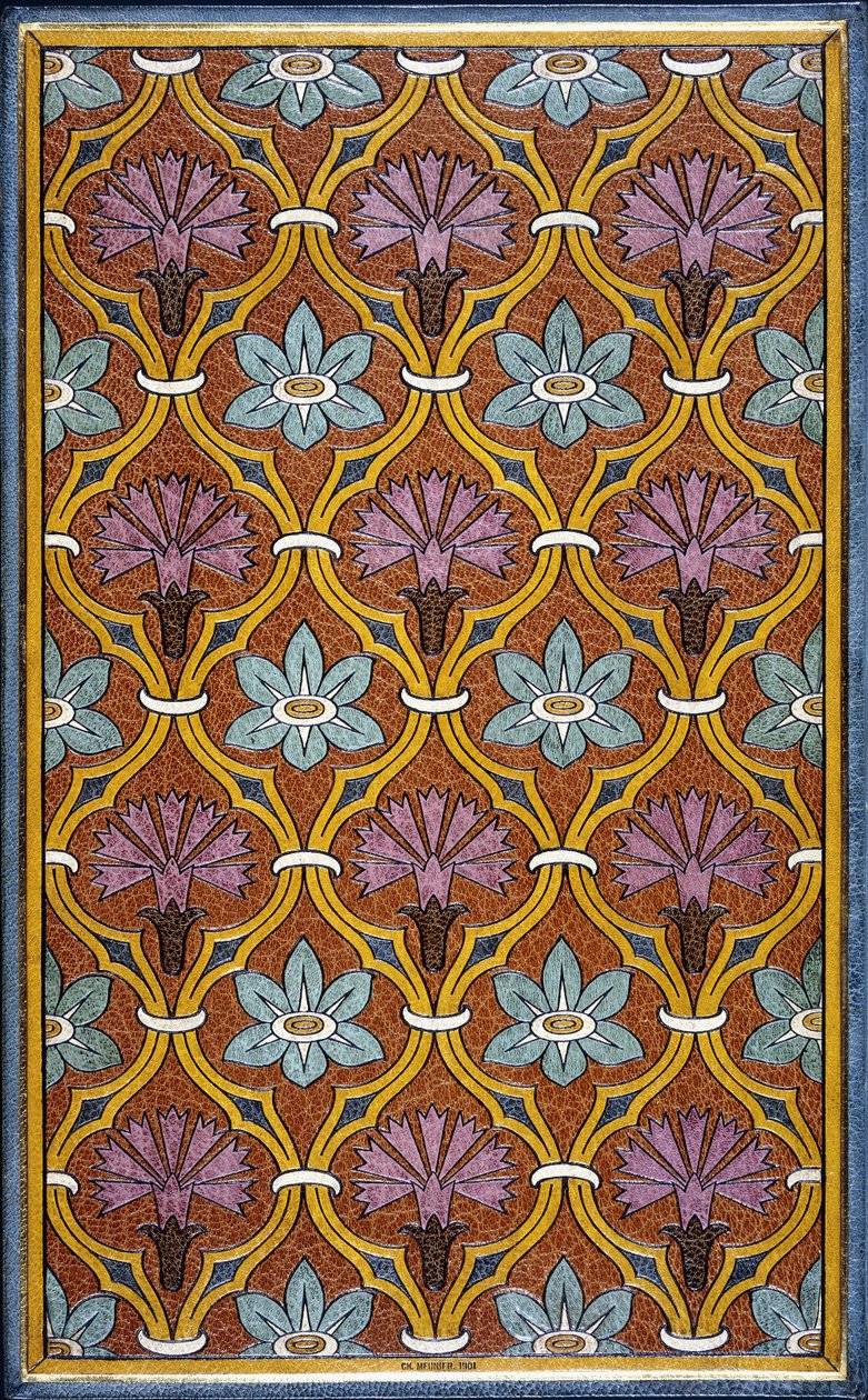 Çiçek desenli iç kapak by Charles Meunier