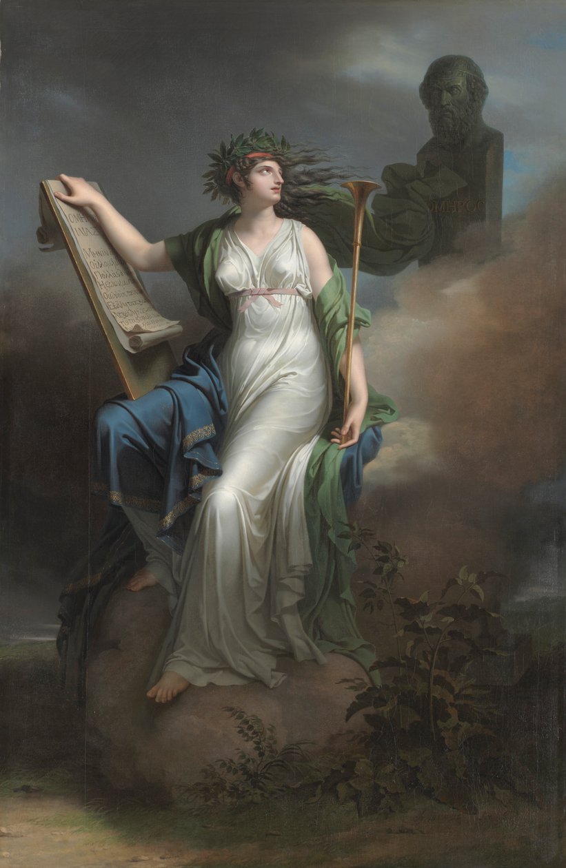 Calliope, Epik Şiirin İlham Perisi, 1798. by Charles Meynier