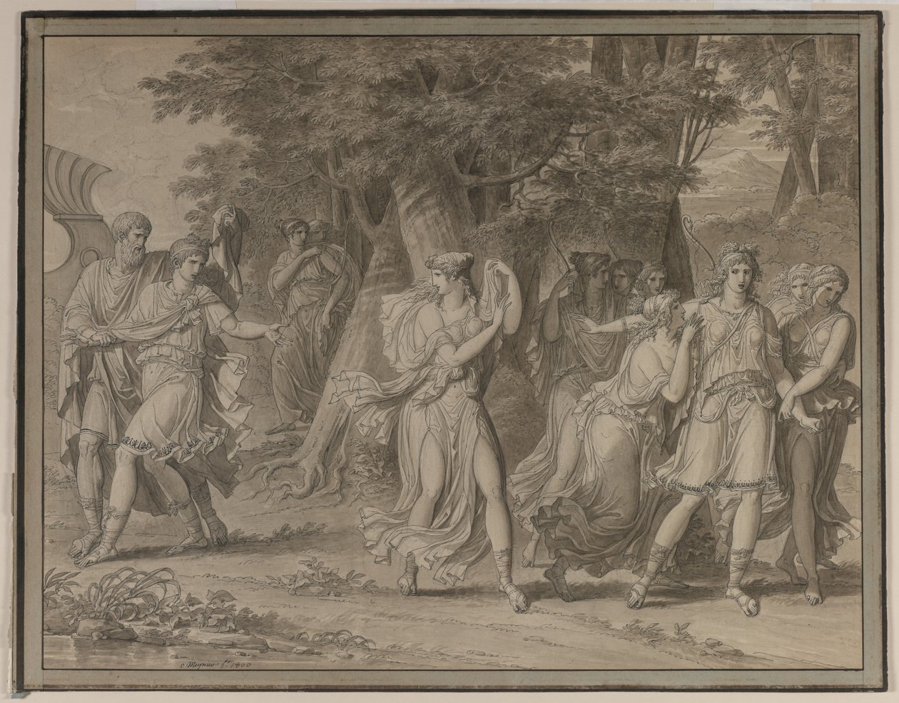 Mentor Tarafından Çağrılan Telemachus, Calypso Adasından Ayrılırken , 1800. by Charles Meynier
