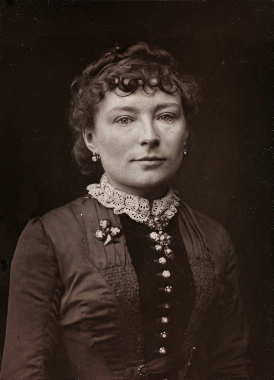 Sanatsal ve Biyografik Albüm, 5. yıl, Salon 1885; Fransız ressam Virginie Elodie Marie Thérèse Demot-Breton'un (1859-1935) portresi by Charles Michelez