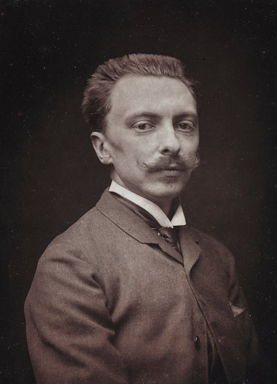 Sanatsal ve Biyografik Albüm, 5. yıl, Salon 1885; Fransız ressam Alfred Paul Marie de Richemont (1857-1911) portresi by Charles Michelez