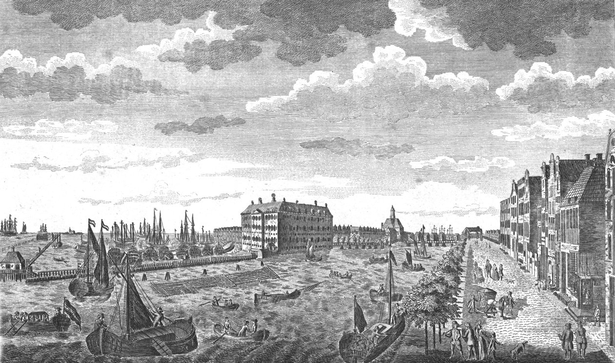 Amirallik Ofisi, Amsterdam, Hollanda, c1778. Sanatçılar: Bilinmiyor, Charles Middleton. by Charles Middleton