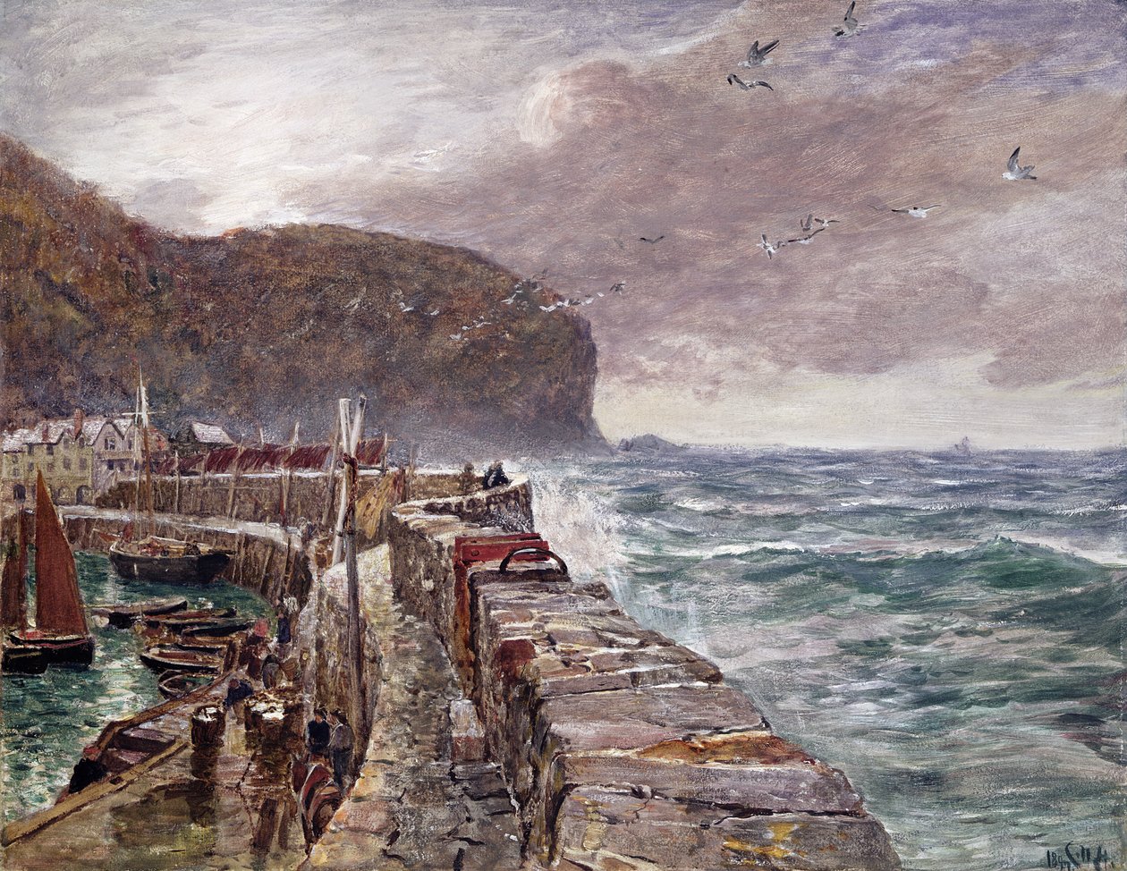 Clovelly İskelesi by Charles Napier Hemy