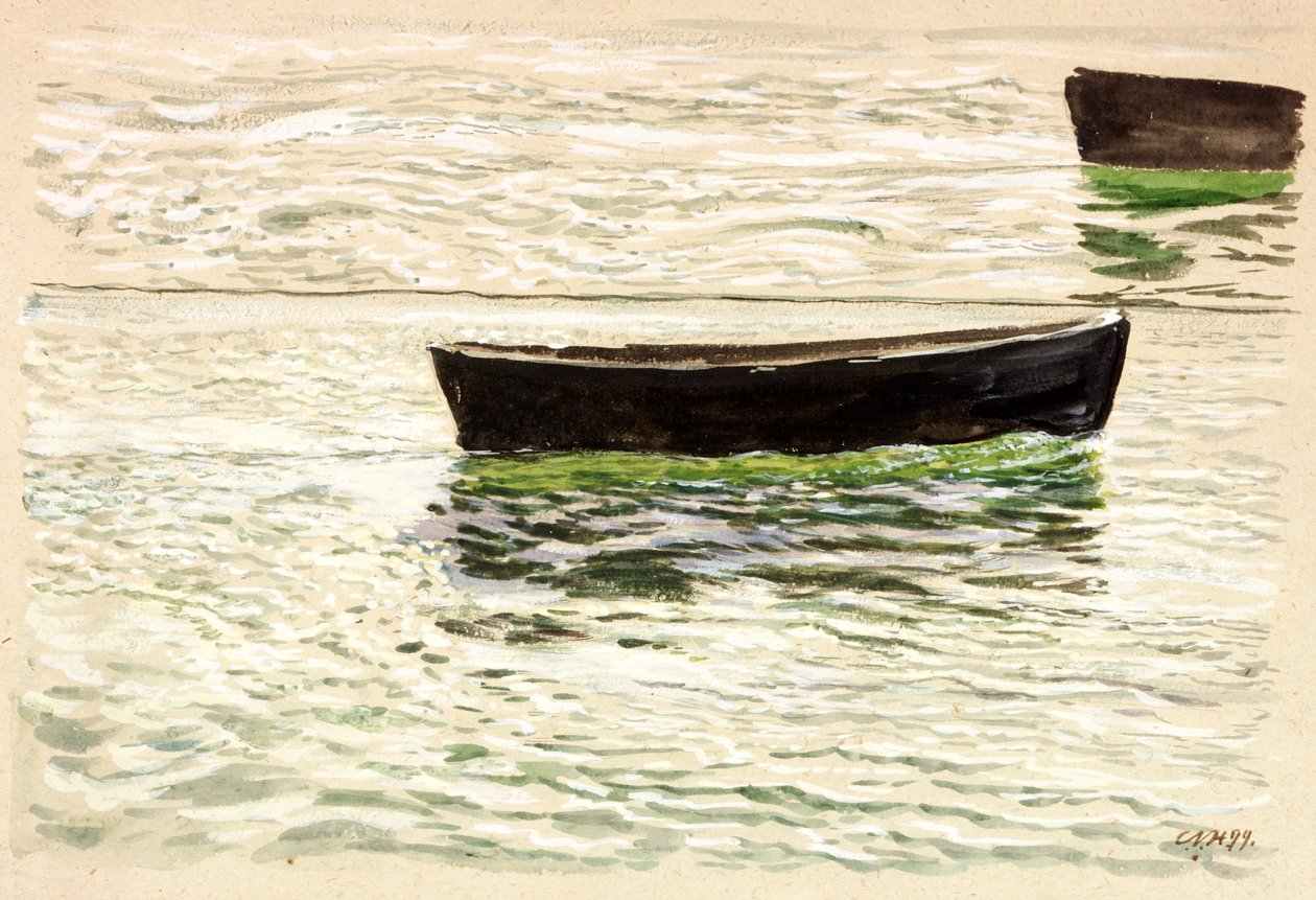 Botlar (gövde rengi (kahverengi) ve kağıt üzerine sulu boya) by Charles Napier Hemy