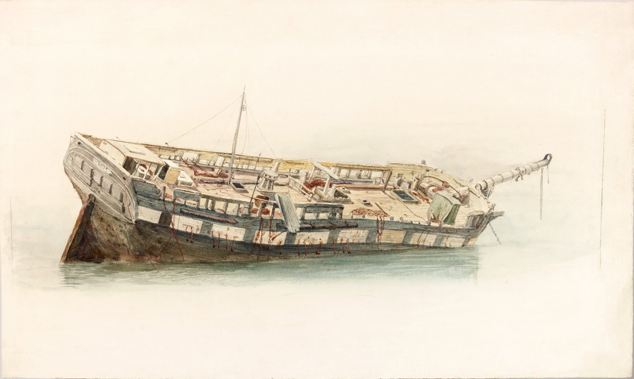 Savaş Adamının Enkazı (gövde rengi) by Charles Napier Hemy