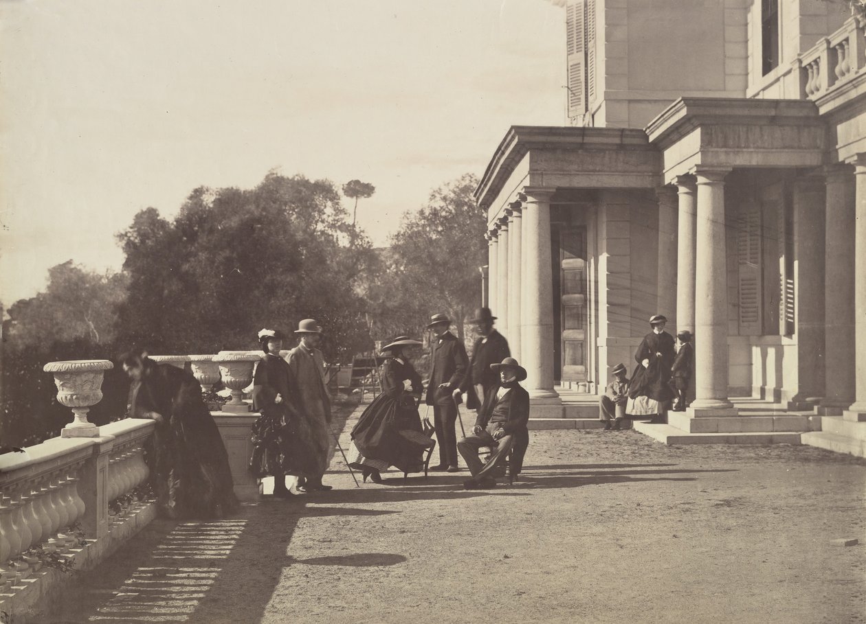 [Lord Brougham ve Ailesi, Cannes], 1862. by Charles Nègre