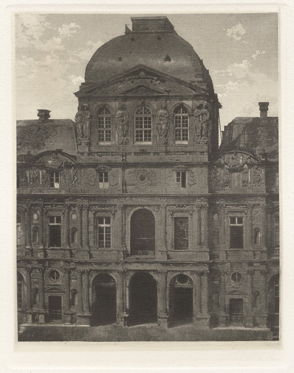 Plaka VII – Louvre, Saat Köşkü (Levha VII – Louvre, Saat Köşkü) by Charles Nègre, André Jammes