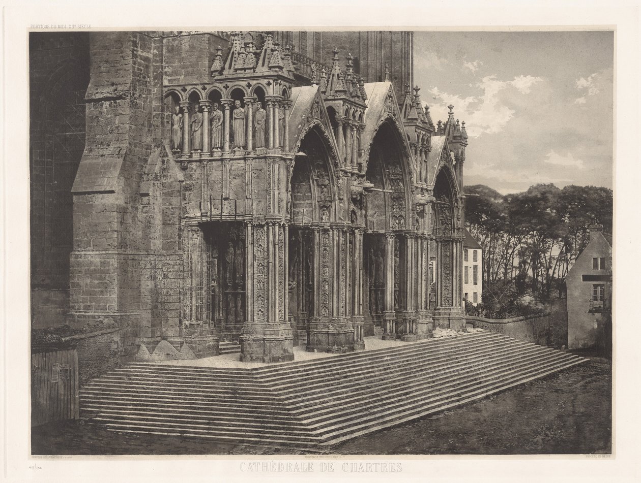 Plaka XII – Chartres Katedrali, Portico du Midi (Levha XII – Chartres Katedrali, Güney Girişi) by Charles Nègre, André Jammes