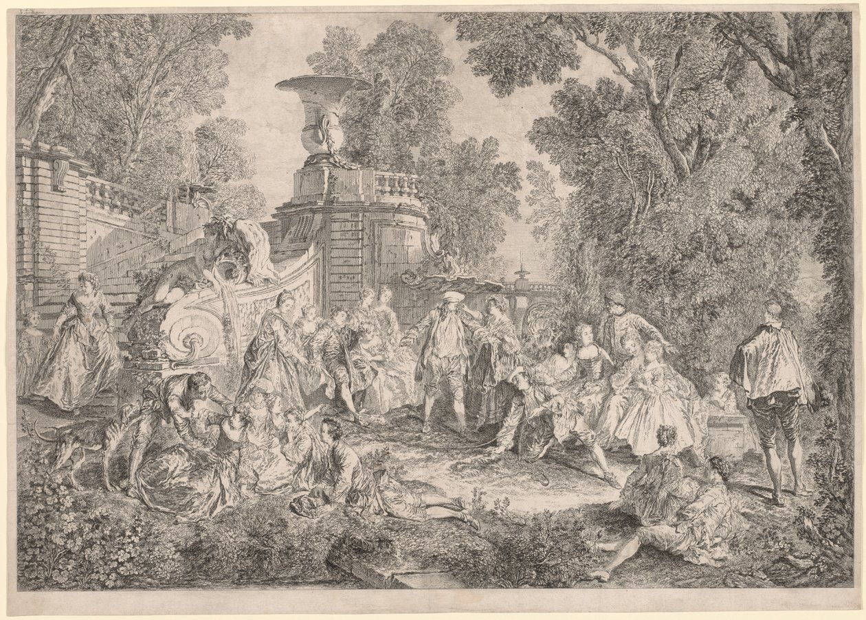 Kör Adamın Blöf Oyunu by Charles Nicolas Cochin