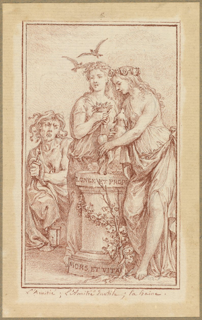 Arkadaşlık, Yararsız Arkadaşlık ve Nefret by Charles Nicolas Cochin II