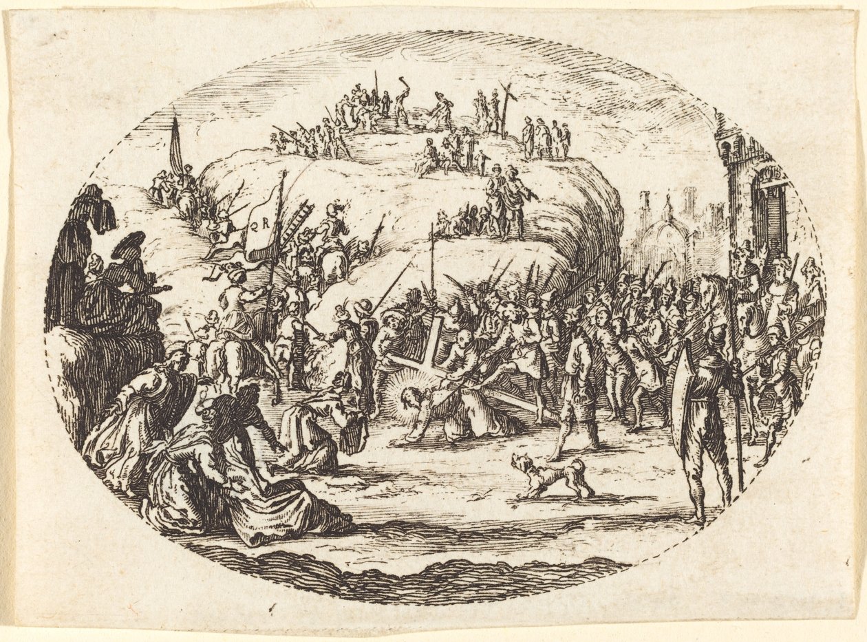 Haçın Küçük Taşınması by Charles Nicolas Cochin I after Jacques Callot