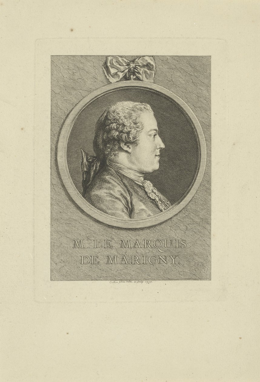 Abel-François Poisson de Vandières, marquis de Marigny 1727-1781, 1757. by Charles Nicolas Cochin the younger